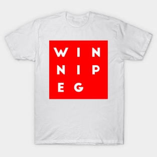 Winnipeg | Red square, white letters | Canada T-Shirt